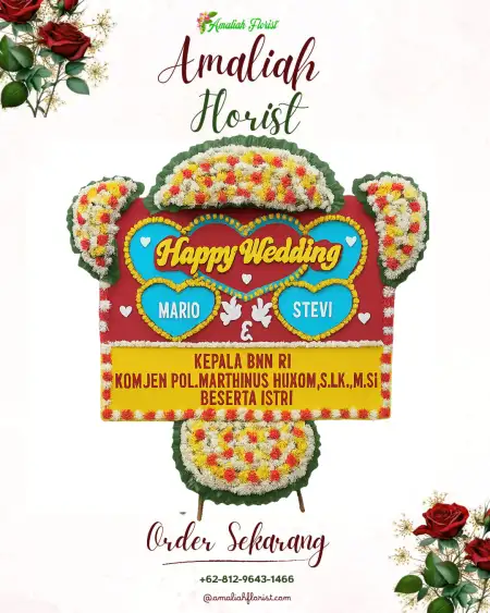 Papan Bunga Pernikahan Gadel
